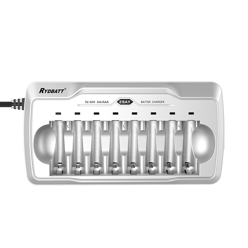 CH-RMH242-01 AC 8槽LED镍氢镍镉电池定时充电器