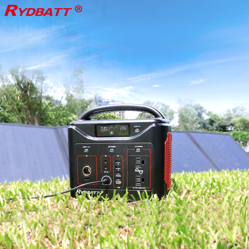 深度循环可充电600Wh户外便携式电站，配备MPPT储能系统太阳能发电电站 